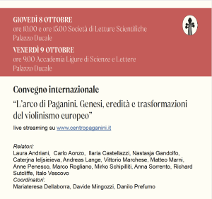 Scopri di più sull'articolo L’arco di Paganini: un convegno per riflettere sulla eredità artistica del grande Genovese